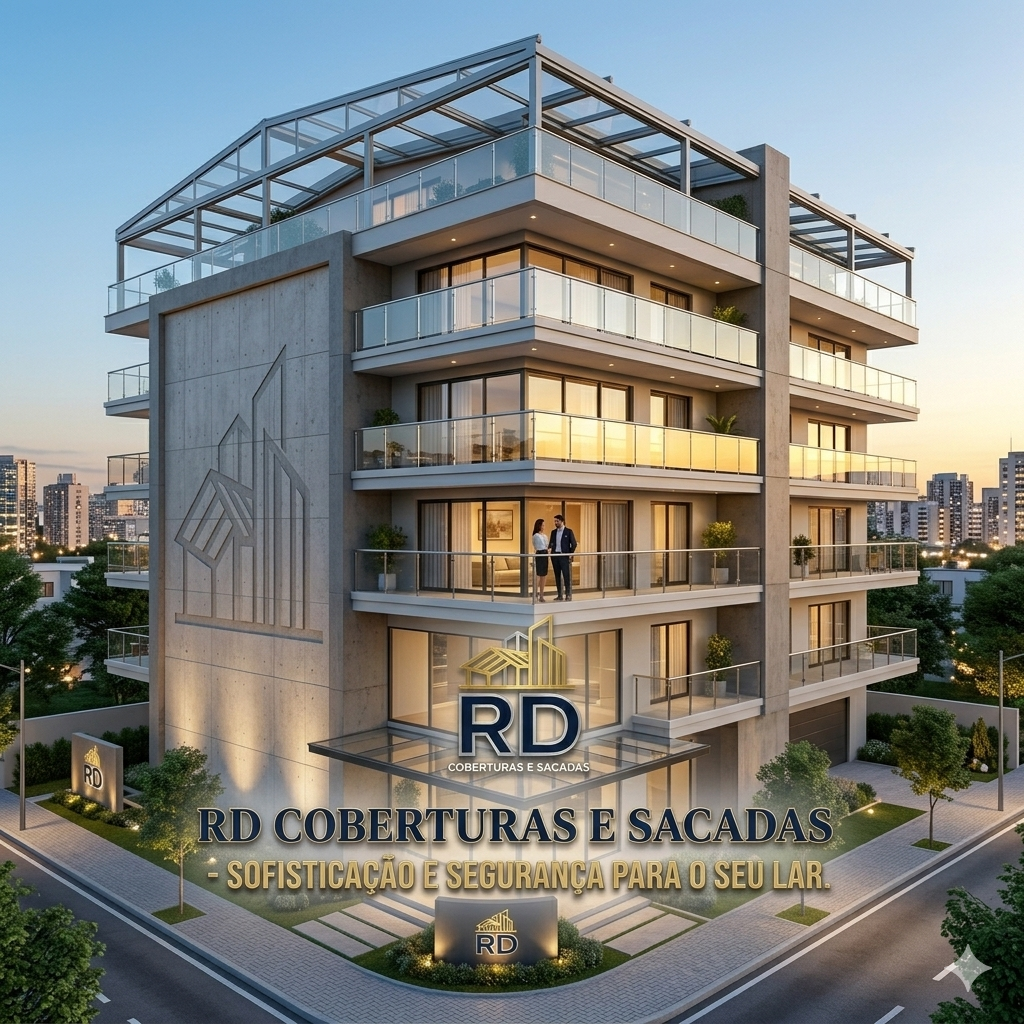 Profissional RD Coberturas e Sacadas trabalhando
